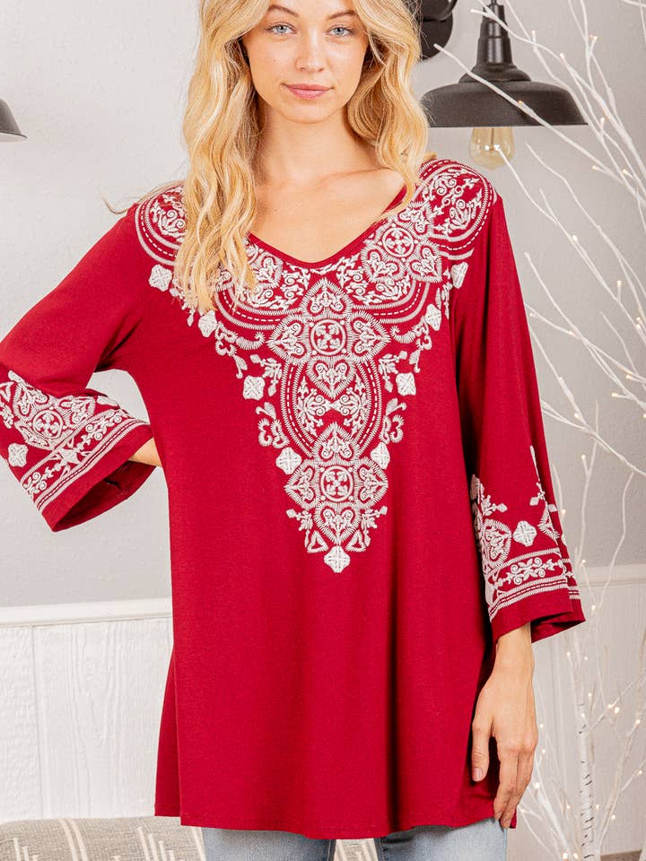 Pink Irene Wholesale - Wholesale Tunic - Women's - DAMASK TOP8