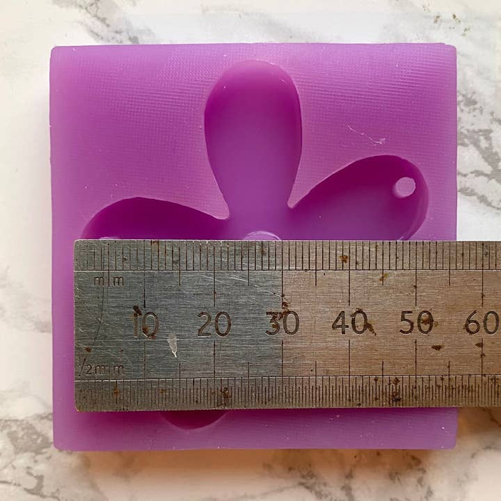 Flower Pendant Silicone Mould, with 2 holes, mould for resin for wholesale by EllaRaeMouldsVinyls