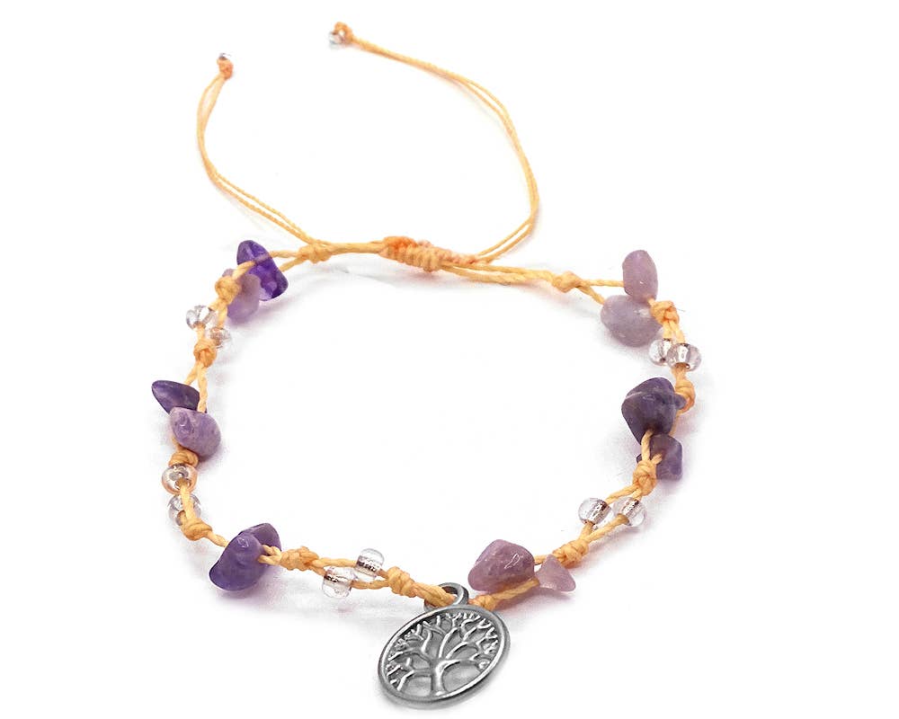 Pichincha - Vente Bracelets de cheville - Bracelet de cheville à nouer en macramé à breloques en métal6