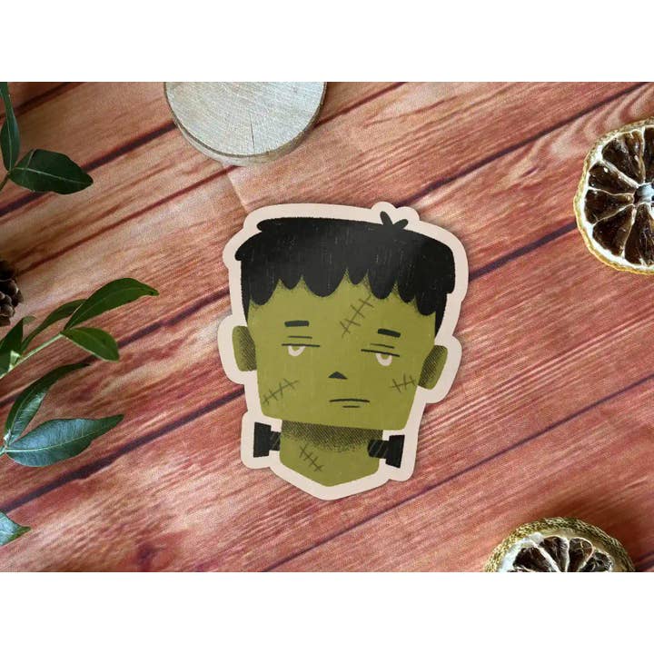 Frankenstein's Monster Sticker for wholesale by Clare Lewis Illustration