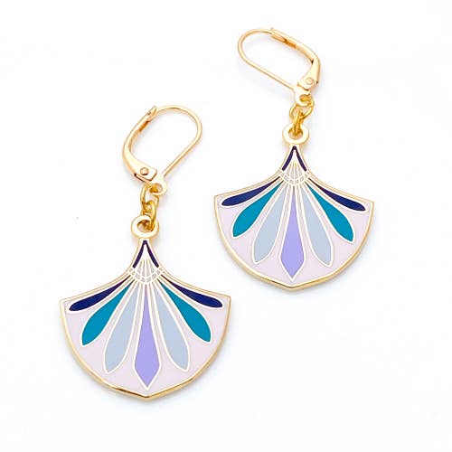 Kinzoku – Engroshandel Hængeøreringe og creoløreringe – Art Deco Øreringe Mauve2