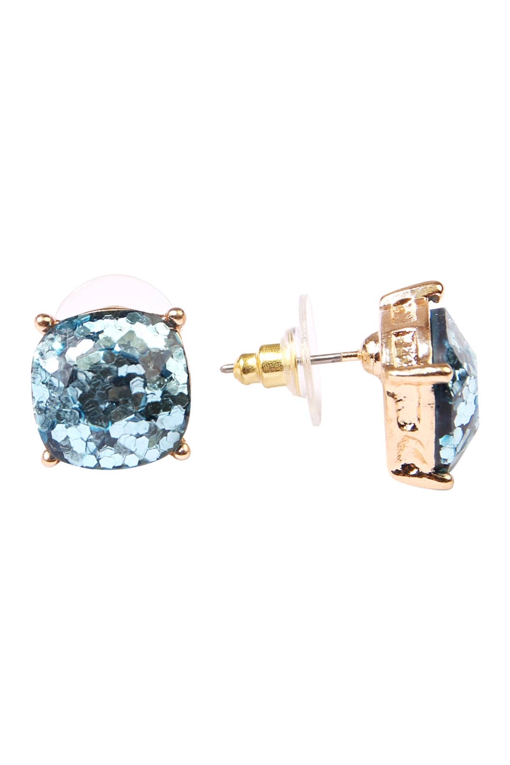 MYS Wholesale Inc - Wholesale Stud/Post Earrings - Shiny Cushion Glitter Earring5
