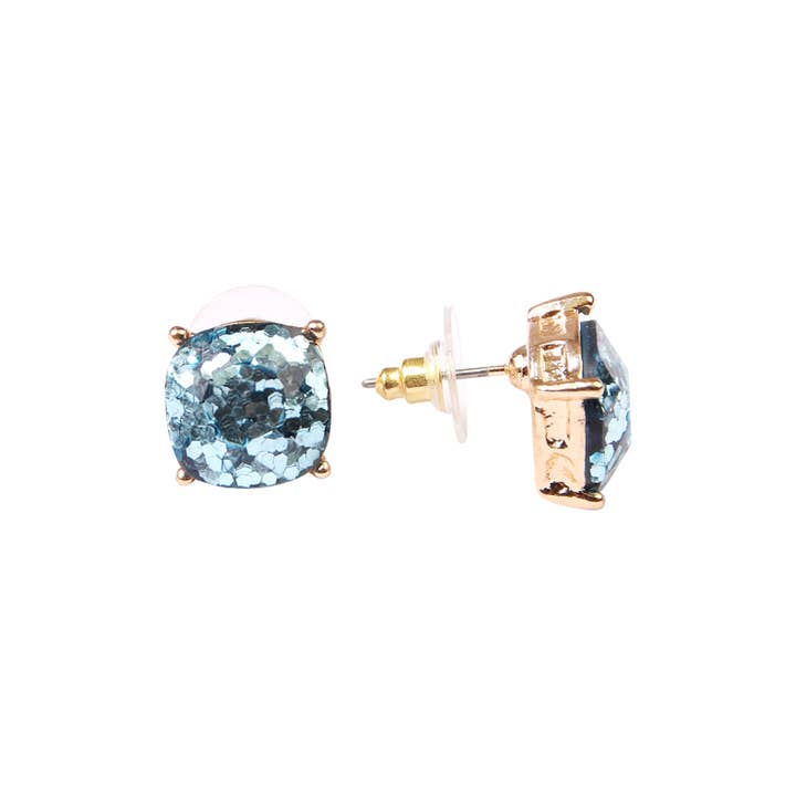 MYS Wholesale Inc - Wholesale Stud/Post Earrings - Shiny Cushion Glitter Earring5