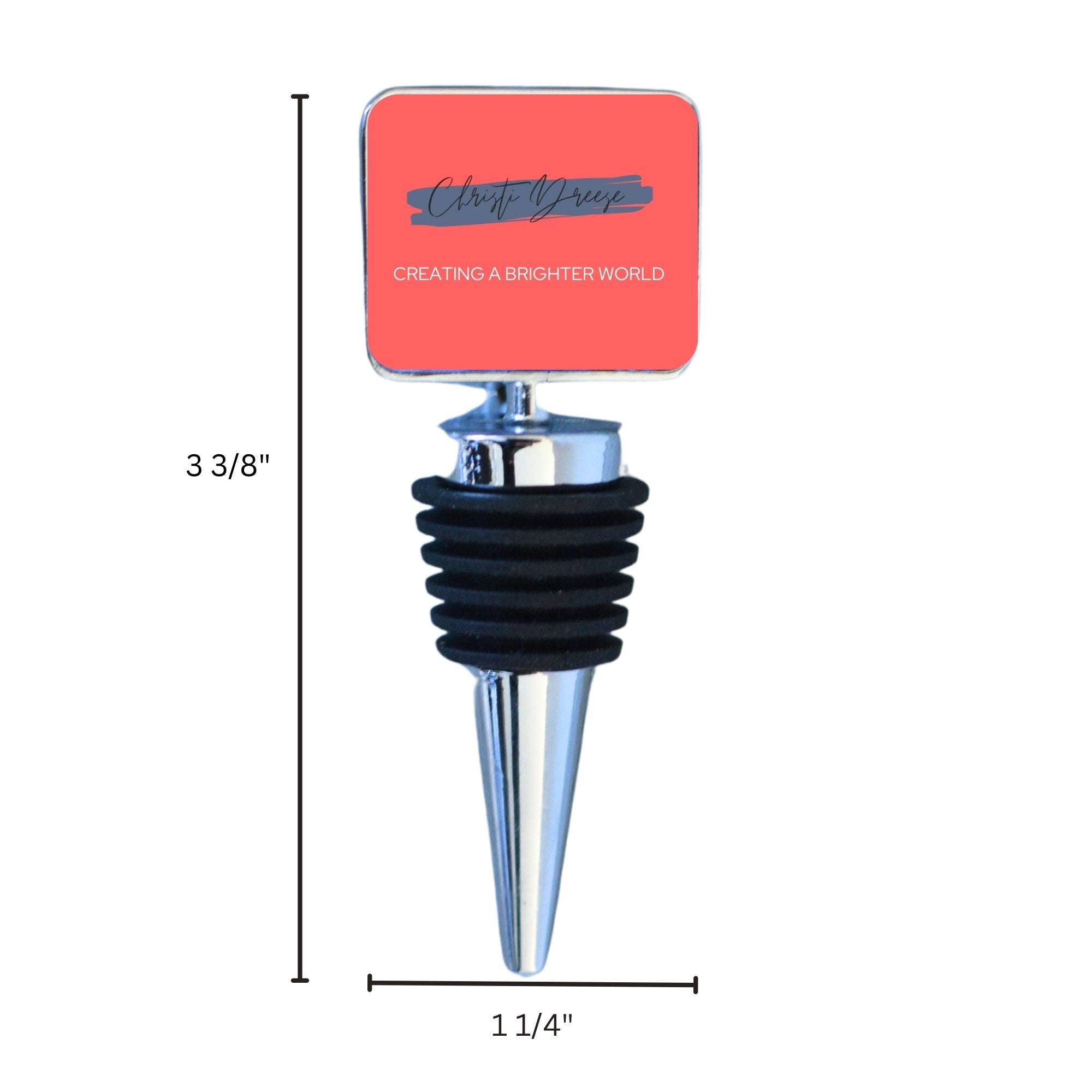 Dreese Fine Art - Wholesale Wine Stopper - Wine Bottle Stopper: Winter's Watcher - Cardinal in the Pine Trees2
