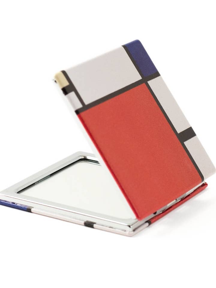 Composition In Red Yellow Blue And Black Travel Mirror for wholesale by Value Arts