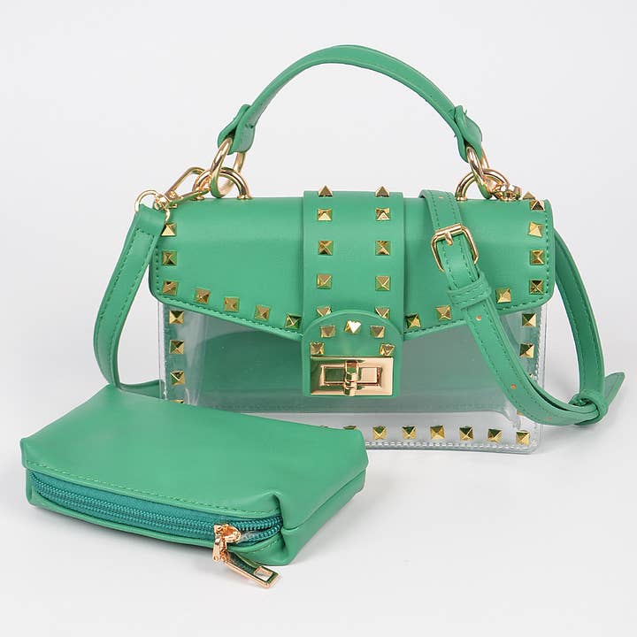 3AM BY H&D ACCESSORIES - Wholesale Clutch bag – women's - Studded See Through Clutch15