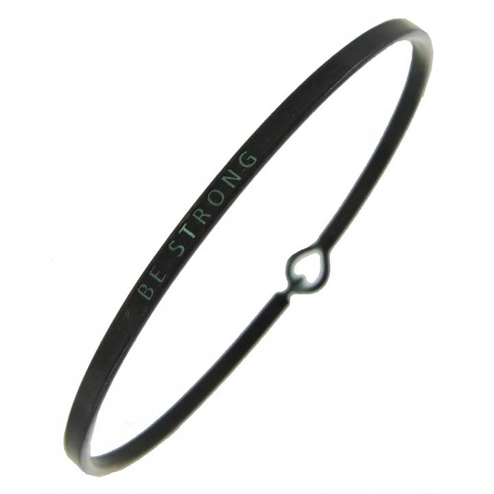 0011 PREMIERE - Vendita all'ingrosso Bracciale a polsino - Bracciale rigido in ottone con messaggio ispirato a FR3625 BE STRONG_3mm5