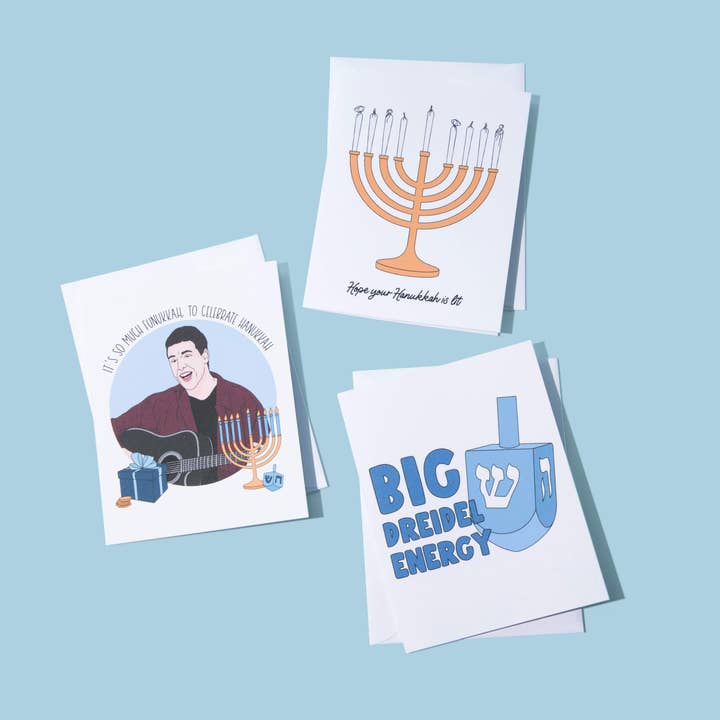 Sammy Gorin LLC - Wholesale Hanukkah Card - Big Dreidel Energy Hanukkah Card