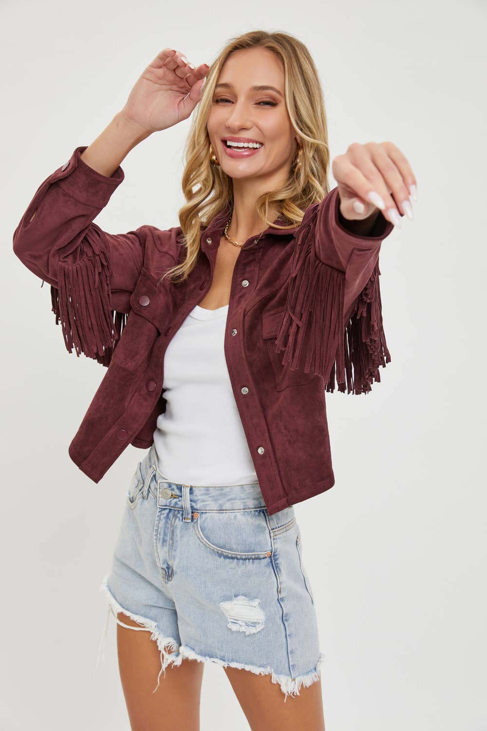 Sweet Lovely by Jen – Großhandel Hemdjacke/Shacket – Damen – Western-inspirierte Wildleder-Shacket73