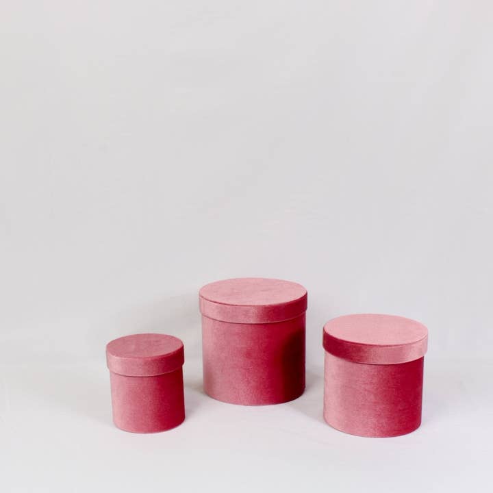 Elegant Design Supply - Wholesale Gift Box - Velvet Round Flower Hat Box with Lid25