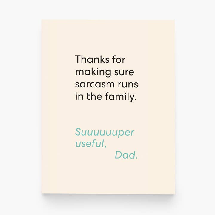 paper&stuff - Wholesale Father's Day Card - Father's Day Card – Sarcastic Dad0