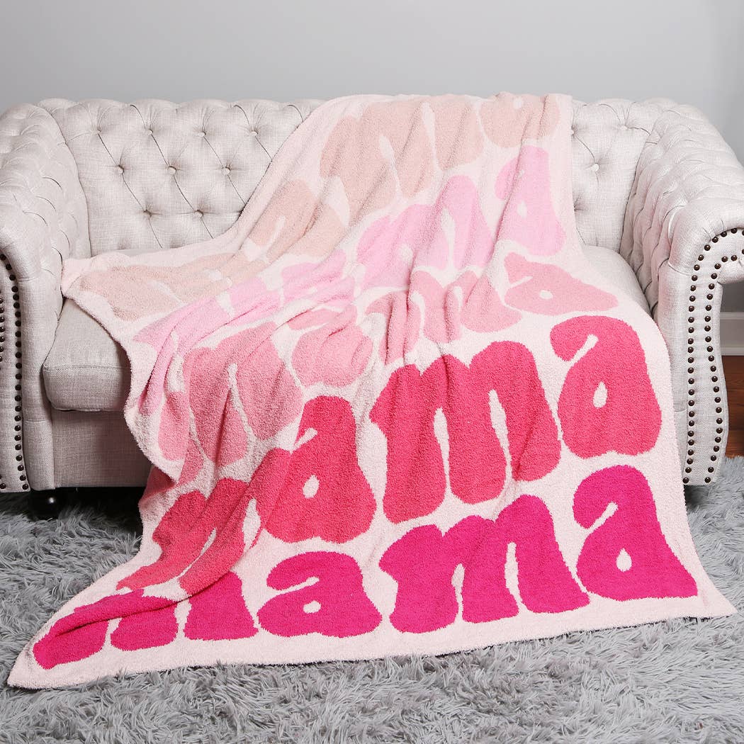 Pink Mama Colorful Typography Soft Cozy Throw   for wholesale on Faire3
