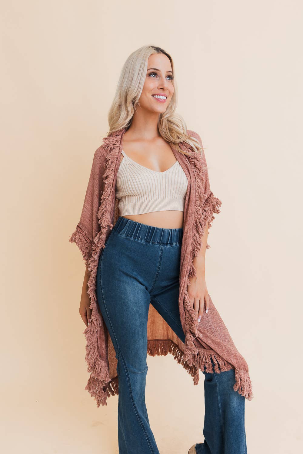 Leto Accessories – wholesale Kimono – Women's – Bestselling Sun-bleached Fringe Ruffle Kimono☀️3