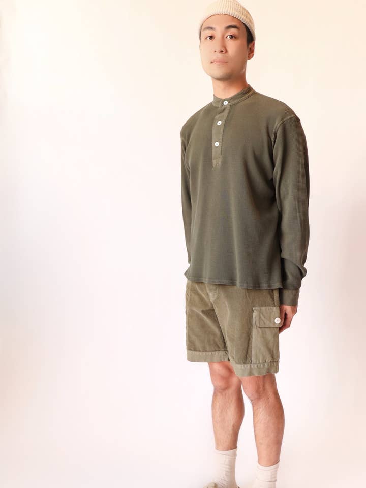 Camisa Waffle Henley para venta al por mayor de Seeker