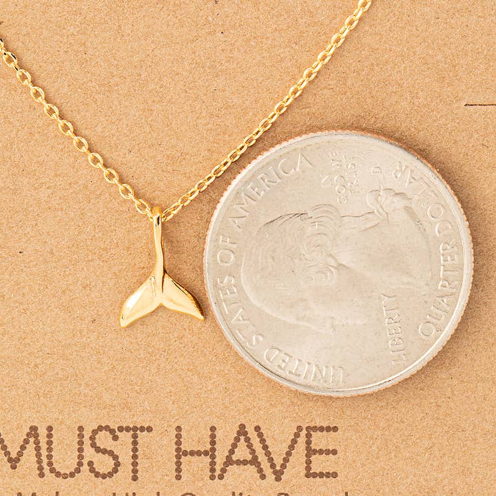 Fame Accessories - Wholesale Pendant/Charm Necklace - Whale Tail Pendant Necklace