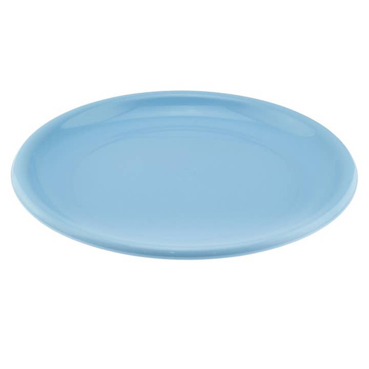 YBM HOME INC. - Wholesale Dinner Plate - Round Flat Plastic Plate 8-Inch - Blue