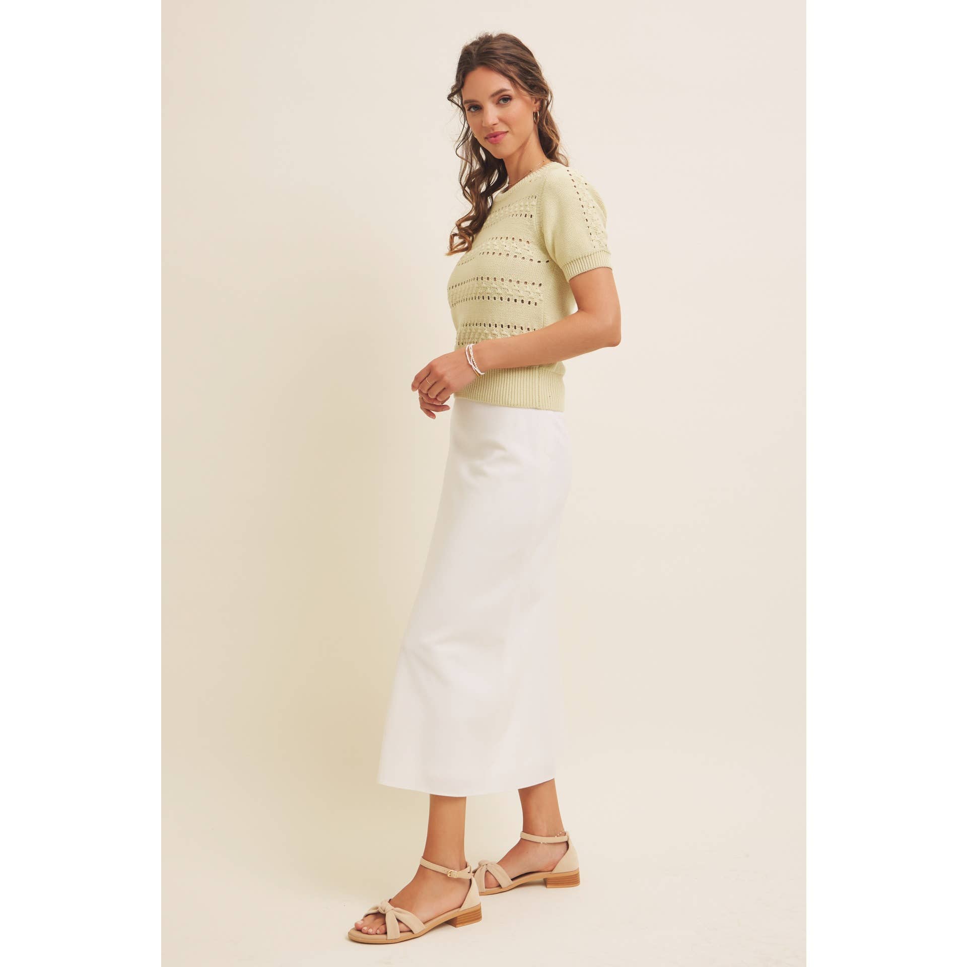 in february - Wholesale Skirt - Women's - VISCOSE LINEN BLEND BIAS CUT MAXI SKIRT WITH LINING36