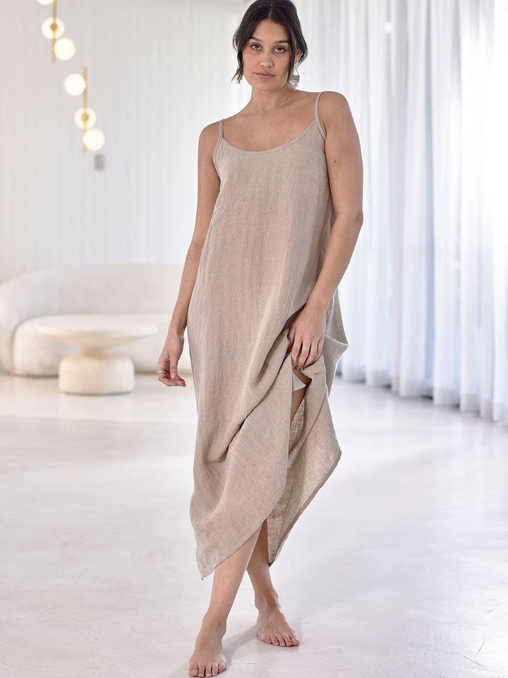 Fundamental Linen Midi - Natural for wholesale on Faire