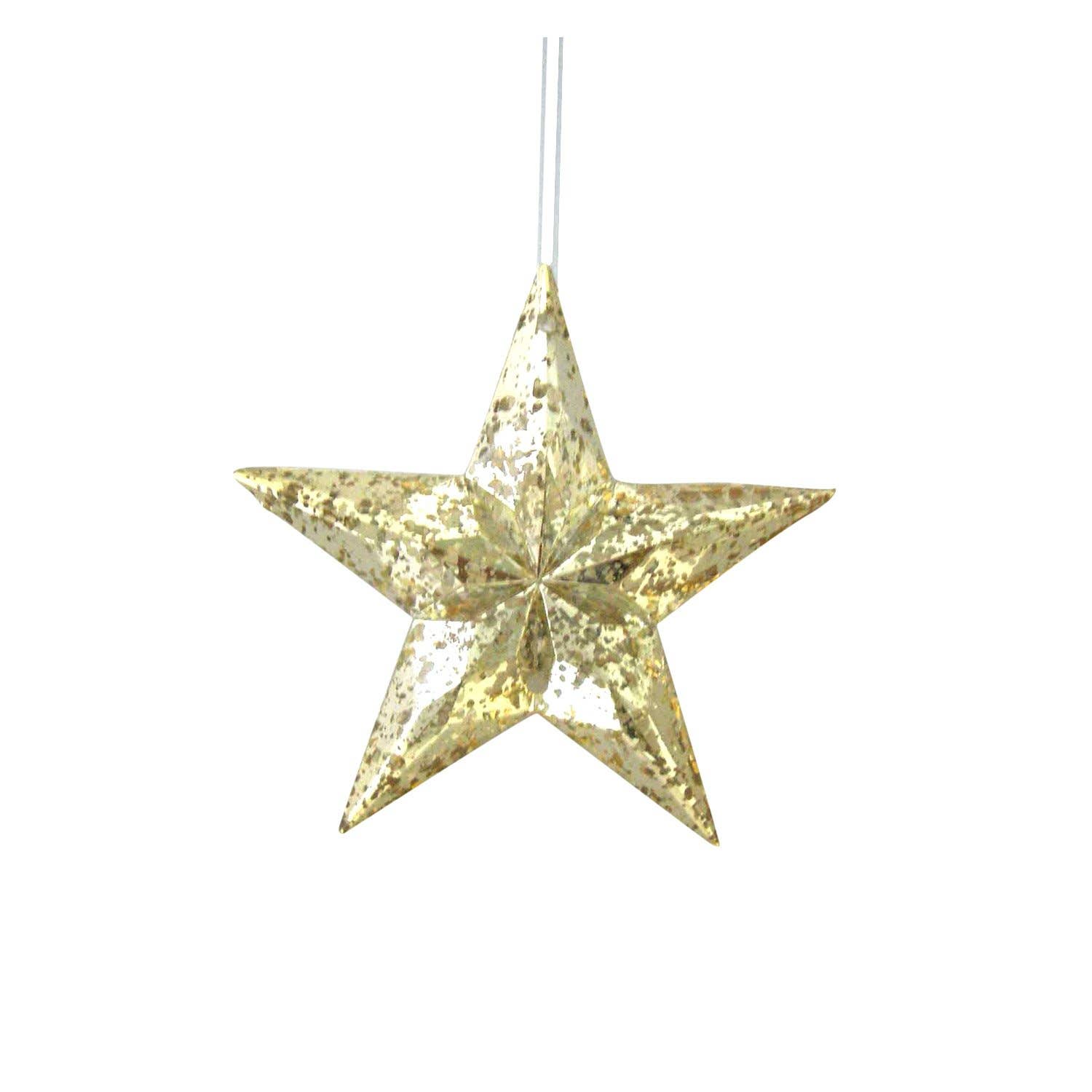 Decor N Beyond - Wholesale Ornament - 3.5" Mercury Silver Star1