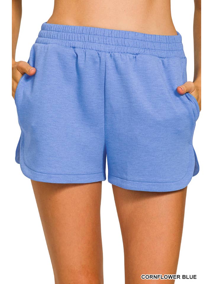 42POPS - Vendita all'ingrosso Pantaloncini - Donna - Shorts a vita elastica stile delfino con tasche11