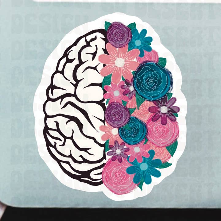 Floral Mind Vinyl Sticker for wholesale by Desert Rose Design Co