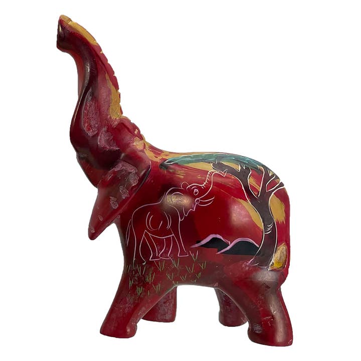 Stoneage Arts Inc - Wholesale Decorative Figurine - Hand-Carved Elephants Statues - Eco-Friendly Natural Stone8