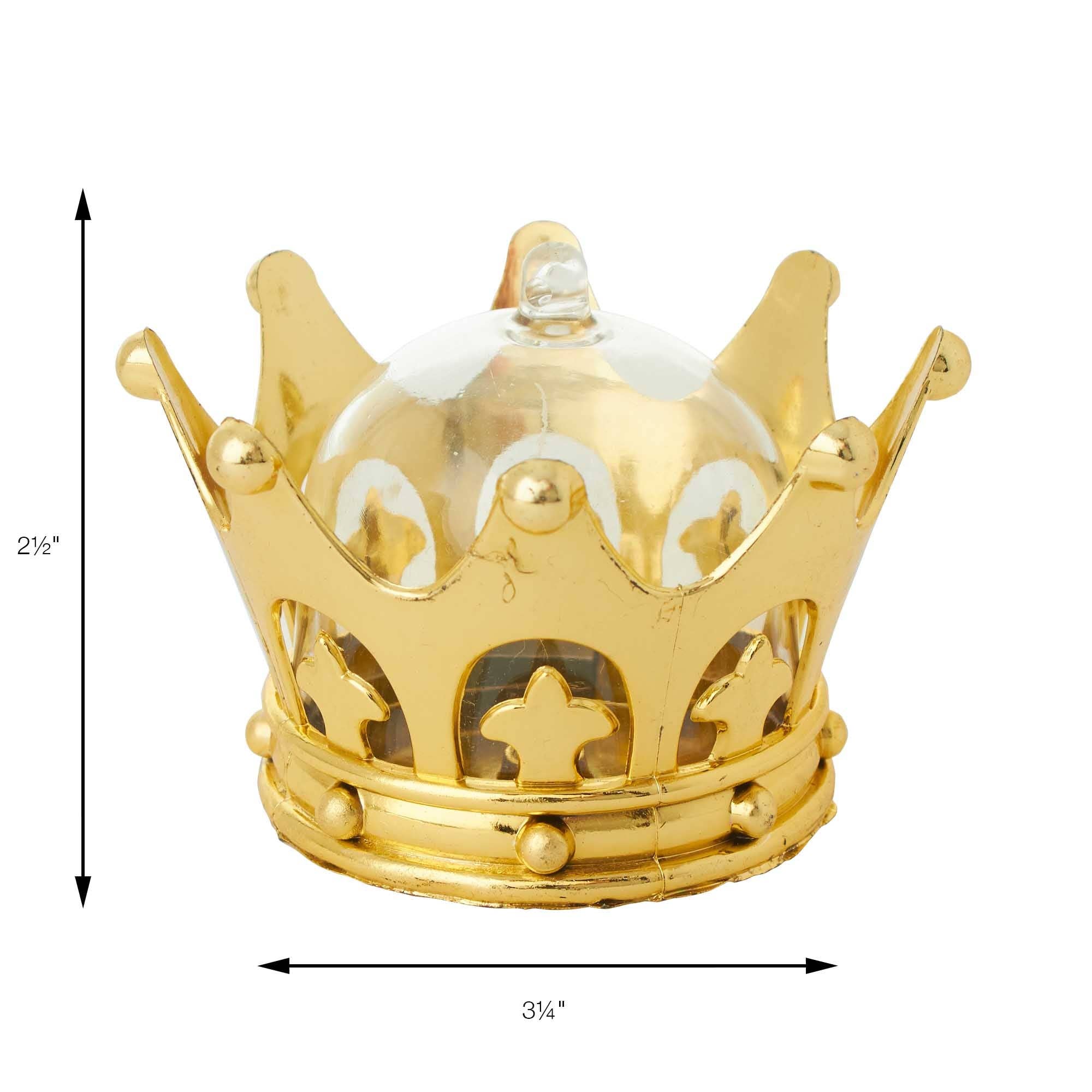 Gold Plastic Crown Party Favor 12pc/bag for wholesale on Faire2