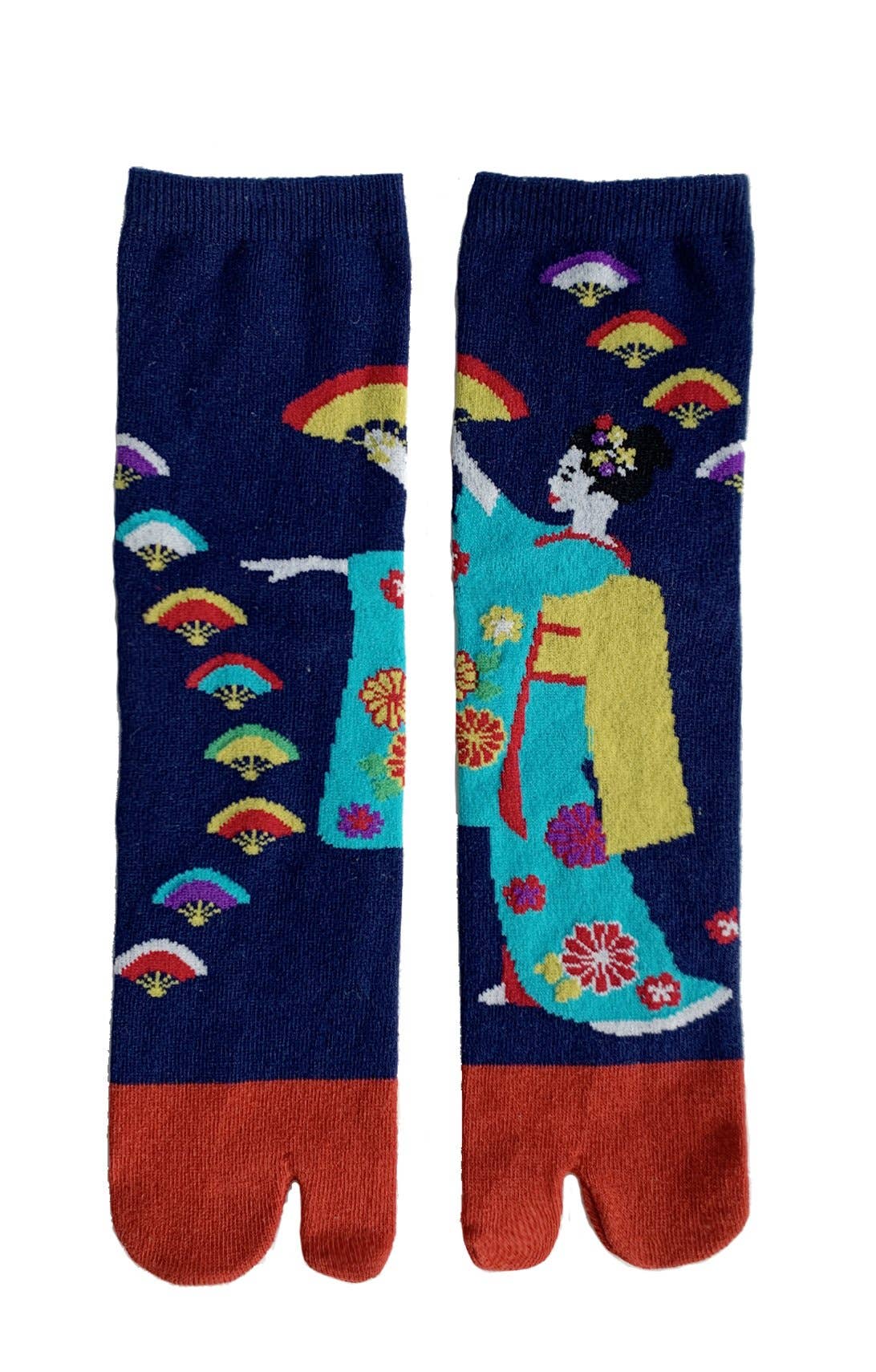 NINJA SOCKS - Vendita all'ingrosso Calzini - Unisex - Calze Tabi Kyoto Maiko Geisha Dance - Arte della cultura giapponese