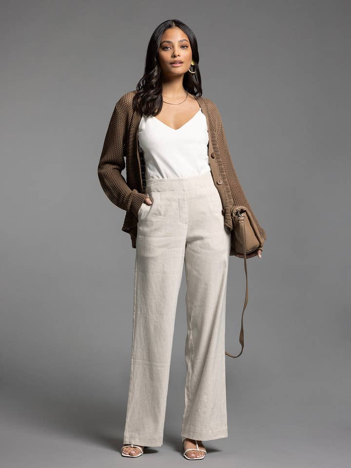 Weekend Los Angeles - Wholesale Pants - Women's - Straight Cut Linen Pants - LUNA PANTS