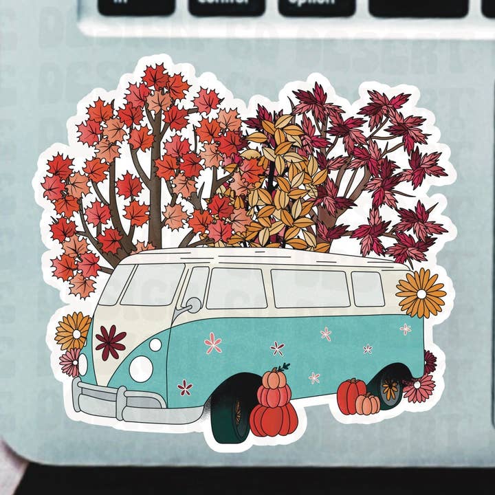 Hippie Fall Vinyl Sticker for wholesale by Desert Rose Design Co