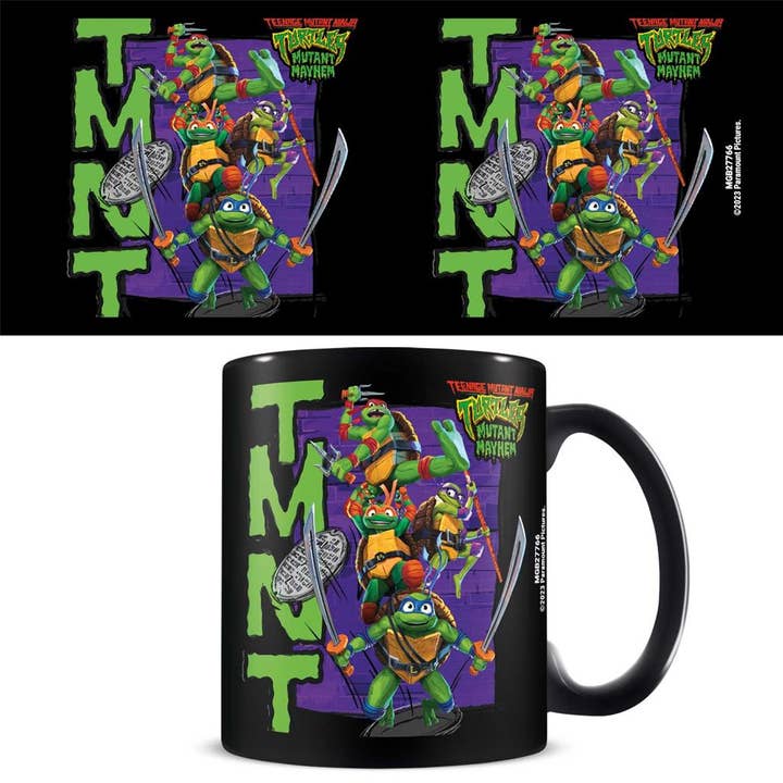 Pyramid International - Venta al por mayor Taza - Taza negra de 11 oz de Teenage Mutant Ninja Turtles: Mutant Mayhem