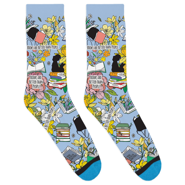 DivvyUp - Wholesale Socks - Unisex - Books Are Better Than People Socks2
