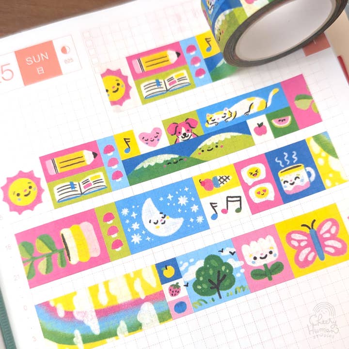 Enjoying the Little Things - 20mm Washi Tape for wholesale by Cheery Human Studios