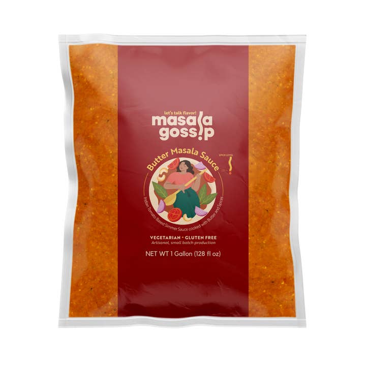 Butter Masala Simmer Sauce | Food Service 1-Gallon bag for wholesale by Masala Gossip