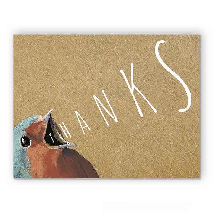 The Mincing Mockingbird - Wholesale Thank You Card - Yelling Thank You Greeting Card - Set of 8