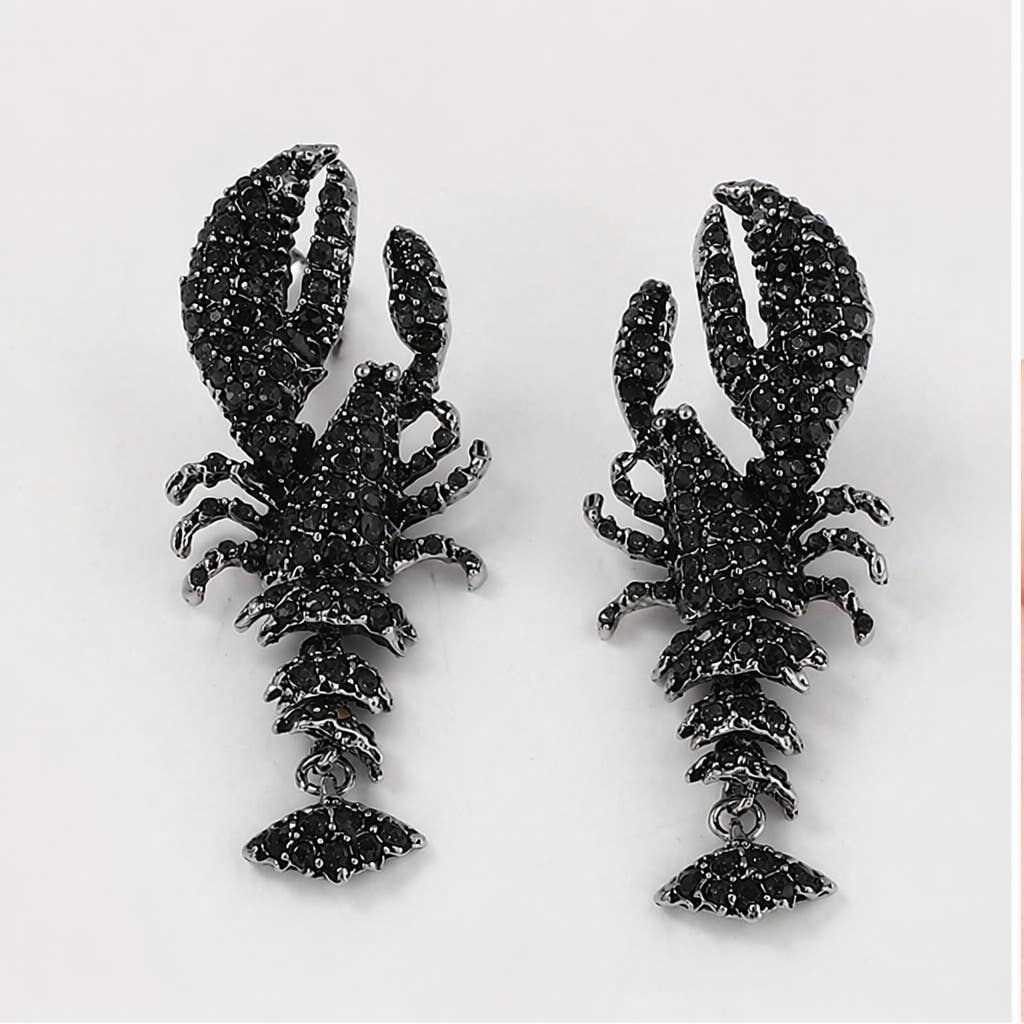 houseten jewellery - Wholesale Dangle Earrings - Pave Crystal Lobster Dangle Earrings4