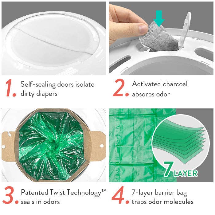 Prince Lionheart - Vendita all'ingrosso Secchio per pannolini - Bambini - My Twist'R® Cestino per Pannolini3