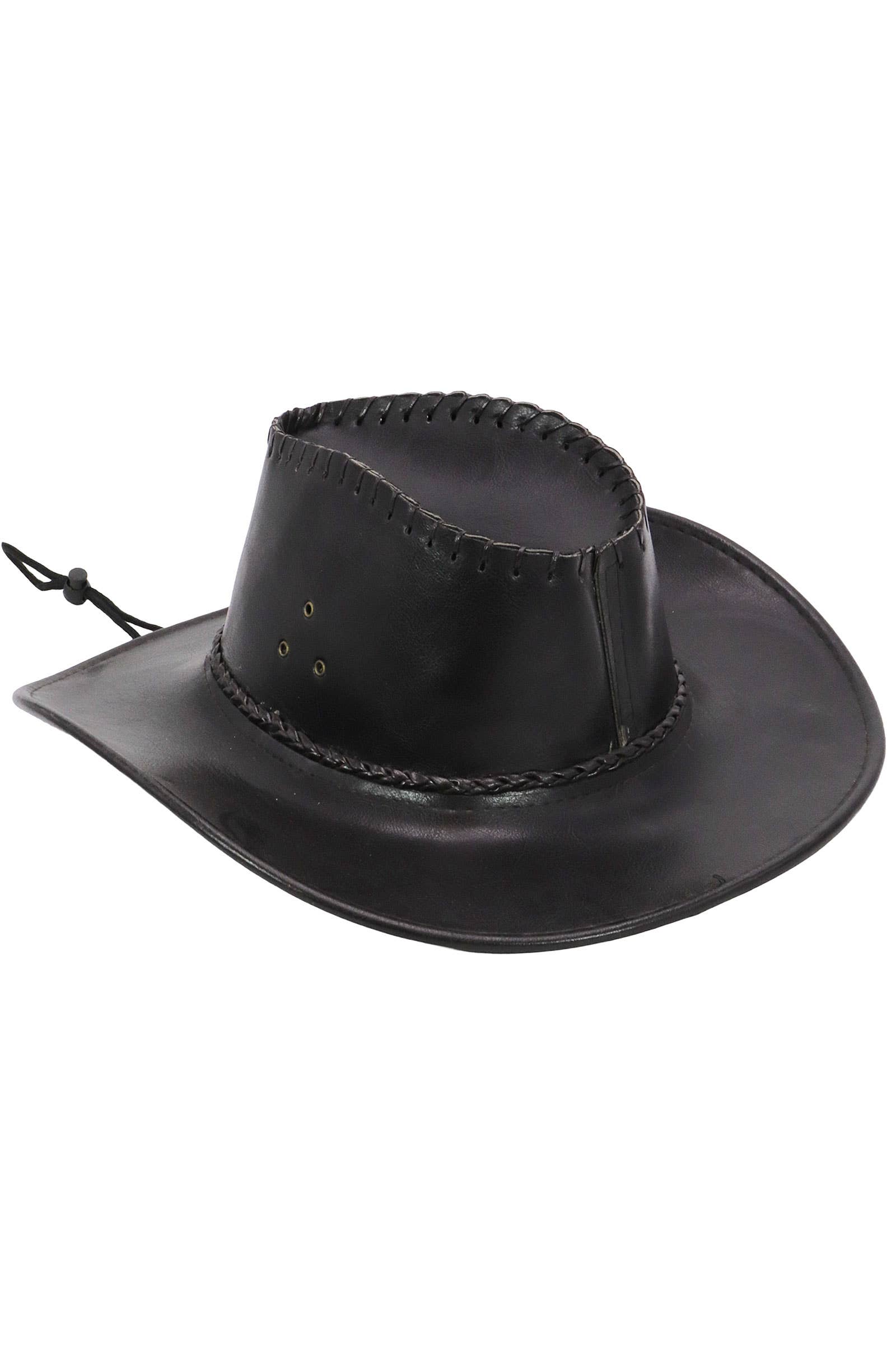 Cap Zone - Wholesale Cowboy Hat - Unisex - Braided Vegan Leather Cowboy Hat10