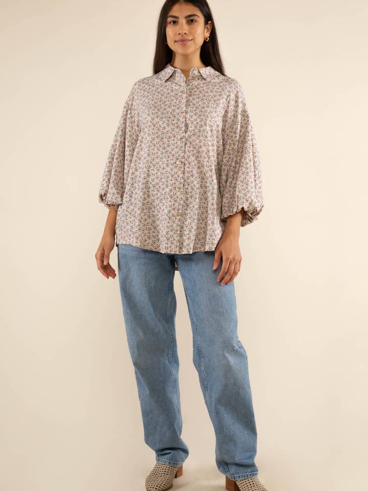 Joanie Button Down Blouse for wholesale by NLT
