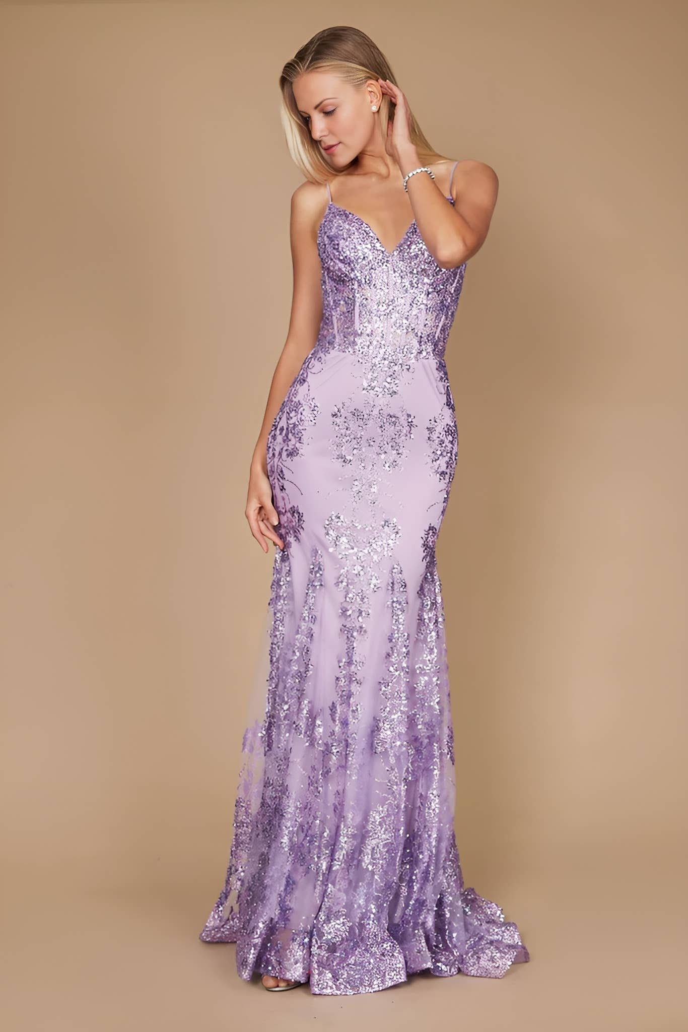 Kos Couture - Wholesale Dress - Women's - Fitted Corset Long Formal Prom Dress19