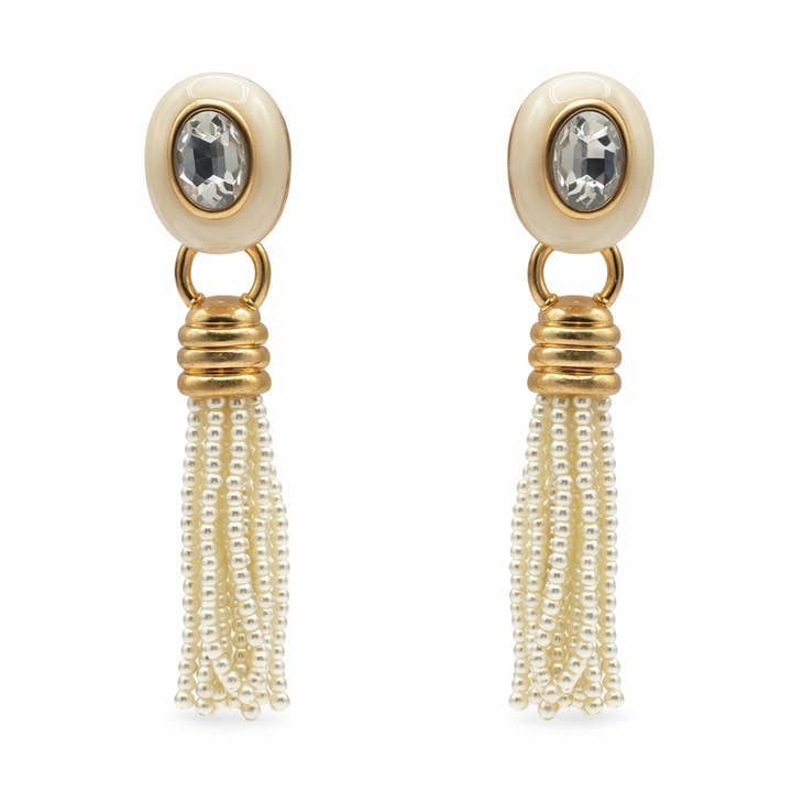 Pendientes Grace de Resina Nácar con Colgante de Perla Desmontable para venta al por mayor de Michael Nash Jewelry