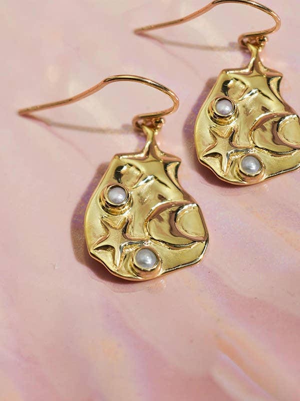 Annoushe jewelry - Wholesale Dangle Earrings - Stars and moon dangle earrings0