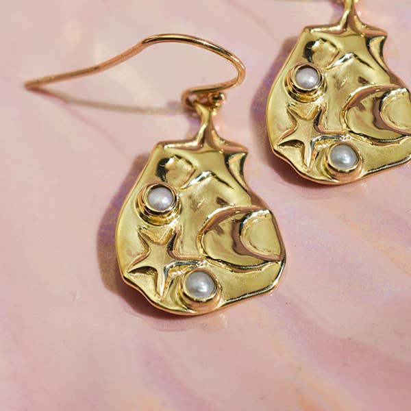 Annoushe jewelry - Wholesale Dangle Earrings - Stars and moon dangle earrings