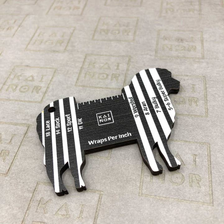 Kainor – Artigos de tricô/crochê por atacado – Medidor WPI de lã em formato de ovelha, ferramenta para contagem de voltas por polegada