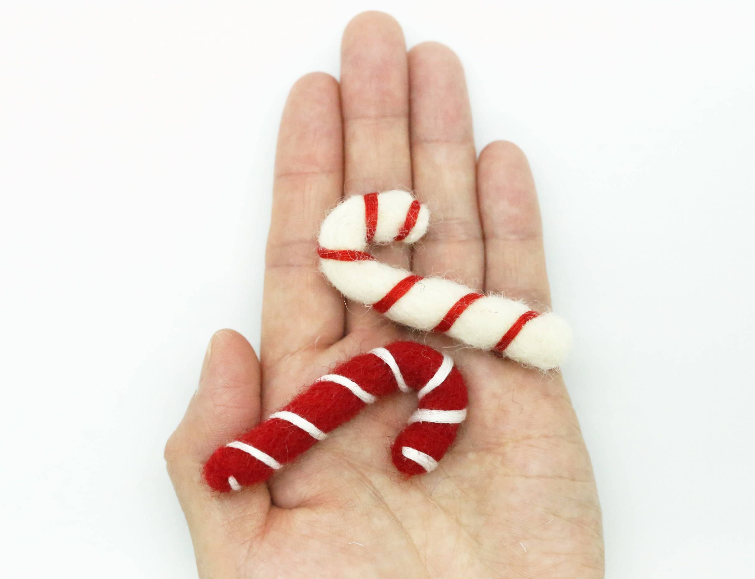 The Felt Pod - Wholesale Christmas Decoration - Felt Christmas Felt Candy Cane Set of 52