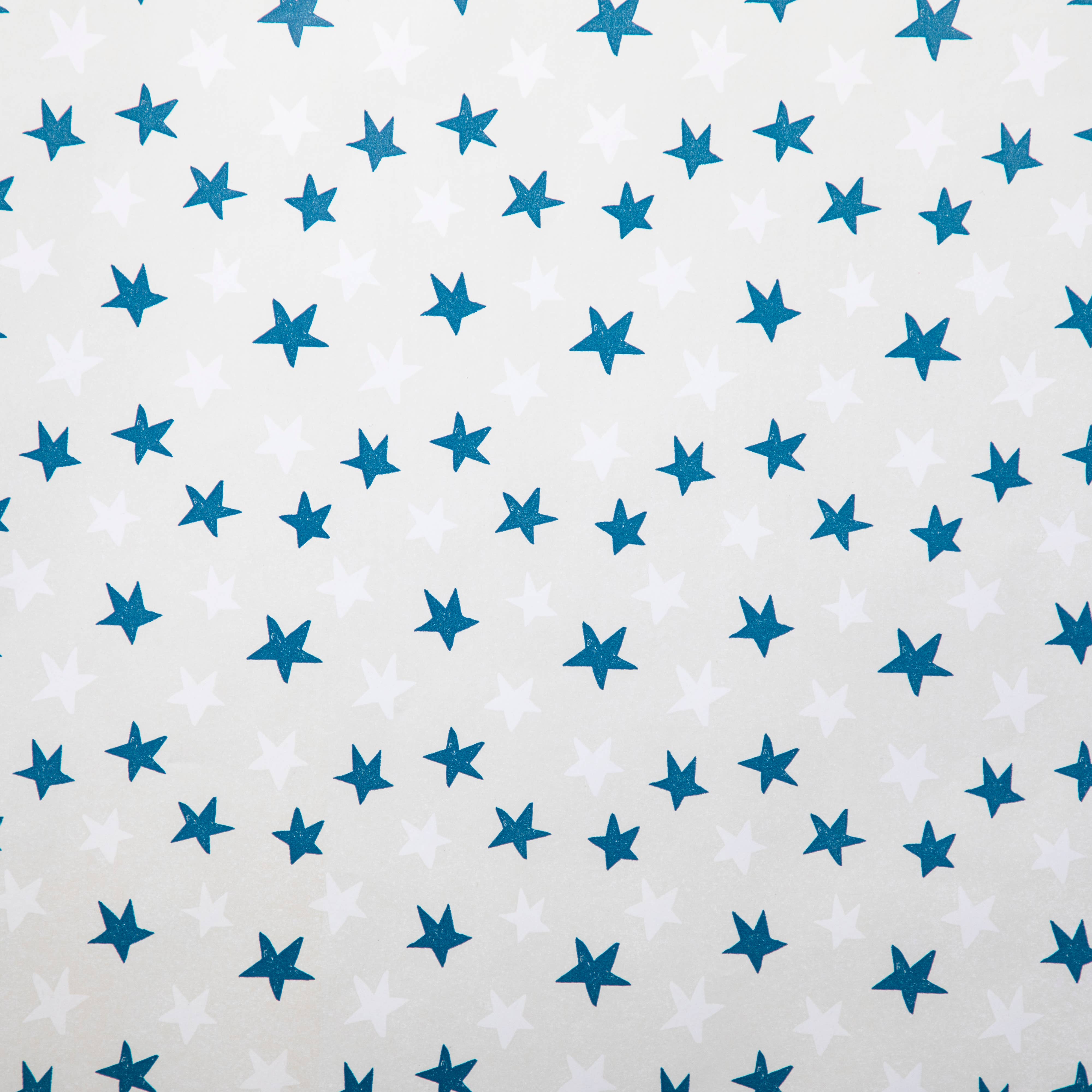 Penny Kennedy Ltd – wholesale Wrapping paper roll – Blue White Stars Eco Wrapping Paper Roll Wrap Premium1