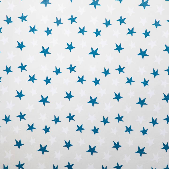 Penny Kennedy Ltd – wholesale Wrapping paper roll – Blue White Stars Eco Wrapping Paper Roll Wrap Premium1