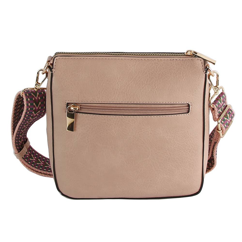 Collections by Fame Accessories – bolsa tiracolo - Mulher por atacado – Bolsa Mensageiro a Tiracolo de Couro com Alça Boho2