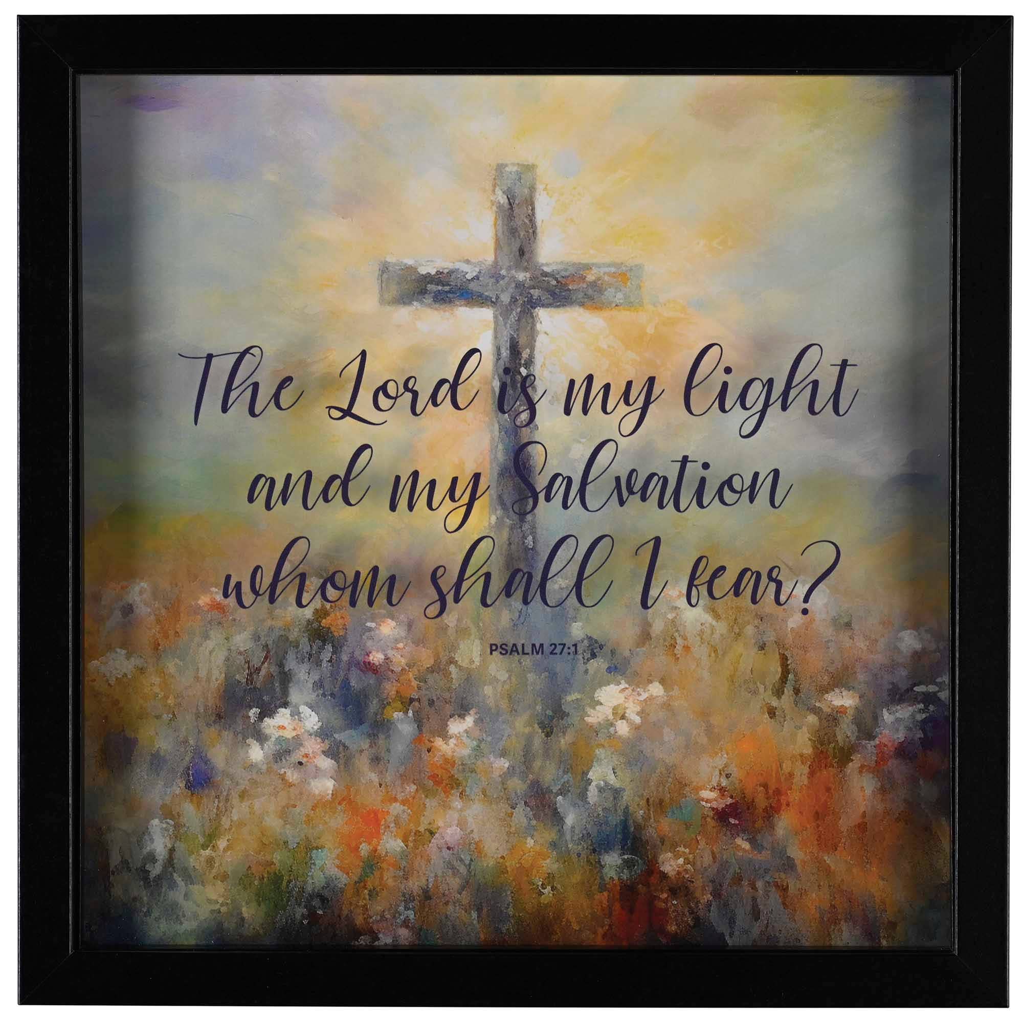 Cottage Garden - Wholesale Wall Accent - Framed Wall Art The Lord Is My Light1