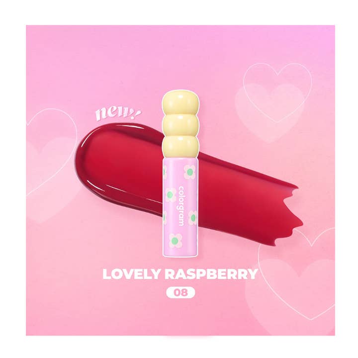 PINEAPPLE Beauty - Wholesale Lip Stain/Dye/Tint - Colorgram COL085 Lovely Raspberry Fruit Glass Tint - 4 pcs
